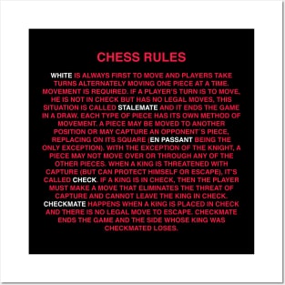 Chess Rules Posters and Art
